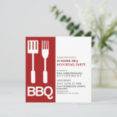 夏のBBQパーティの招待状 招待状 (スタンド正面)