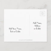 夏のBBQパーティーは茶色の木素朴の日付を保存 案内ポストカード (裏面)