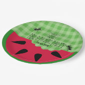 夏のBBQピクニック企業のパーティーのカスタマイズ ペーパープレート (アングル)