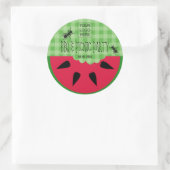 夏のBBQピクニック企業のパーティーのカスタマイズ ラウンドシール (バッグ)