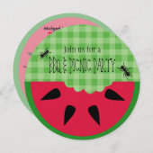 夏のBBQピクニック誕生日パーティー オーダーメイド 招待状 (正面/裏面)