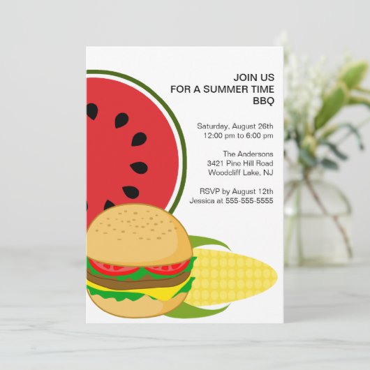 夏のBBQ招待状 招待状 (スタンド正面)