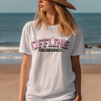 夏のTシャツ、かわいいシャツ、オフラインの邪魔をしない Tシャツ