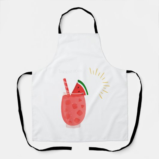 夏のTシャツ、フレッシュジュースデザイン エプロン (正面)