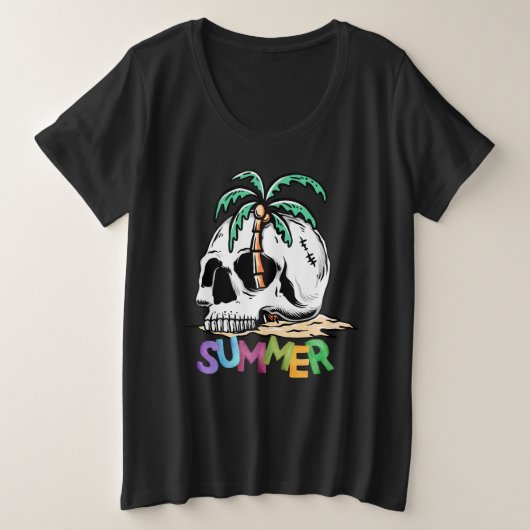 夏のTシャツ プラスサイズTシャツ (デザイン正面)