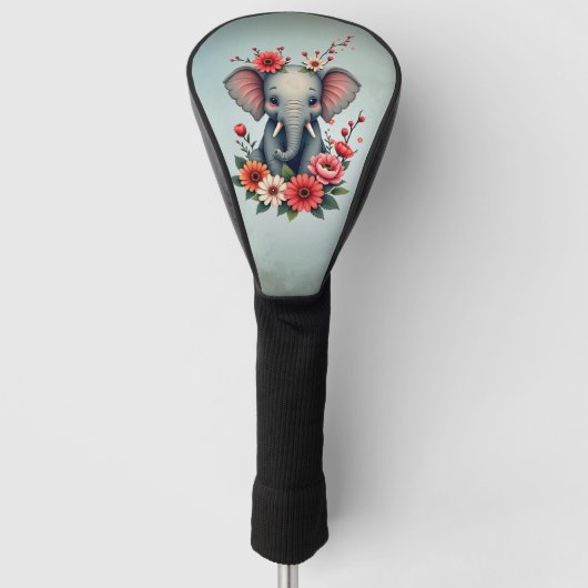 夏のtouch:ベビー象 ゴルフヘッドカバー (正面)