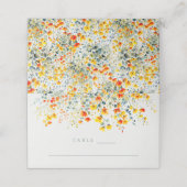 夏はっきりしたのフローラ結婚の プレイスカード (外部開封)