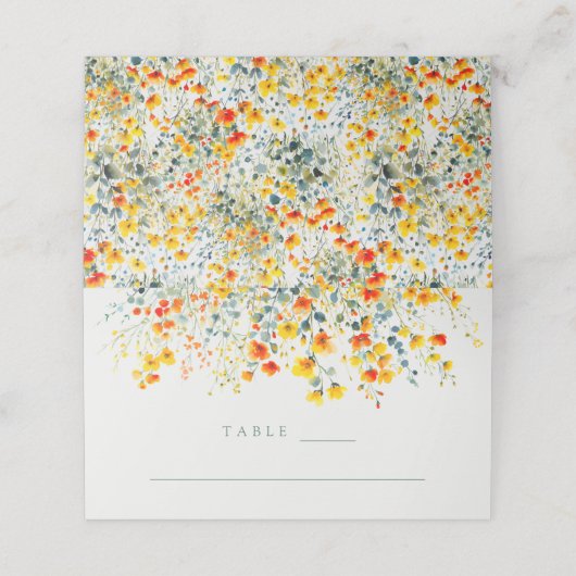 夏はっきりしたのフローラ結婚の プレイスカード (外部開封)