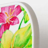 夏はっきりした色とフローラ ピックルボールラケット (左詳細)