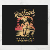 夏はどこでも5時だ退職した ビールラベル (シングルラベル)