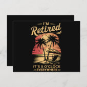 夏はどこでも5時だ退職した ポストカード (正面/裏面)