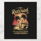 夏はどこでも5時だ退職した ワインラベル (シングルラベル)