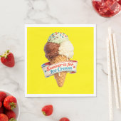 夏はアイスクリーム スタンダードランチョンナプキン (インサイチュ)