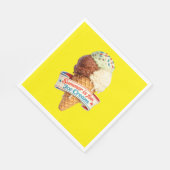 夏はアイスクリーム スタンダードランチョンナプキン (角)