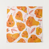 夏はオレンジピールの縫い目の無いかわいい模様。フー タペストリー (正面(横))