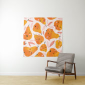 夏はオレンジピールの縫い目の無いかわいい模様。フー タペストリー (インサイチュ(横))