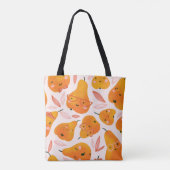 夏はオレンジピールの縫い目の無いかわいい模様。フー トートバッグ (裏面)