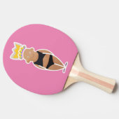 夏はクイーンのためのおもしろいを持つ 卓球ラケット (横)