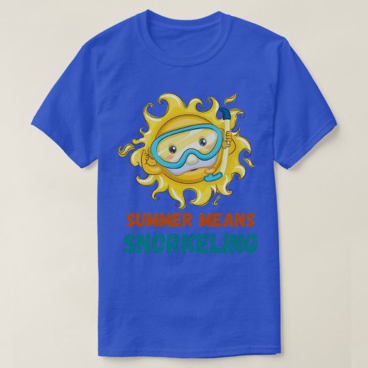 夏はシュノーケリングクラシック本格T Tシャツ (デザイン正面)