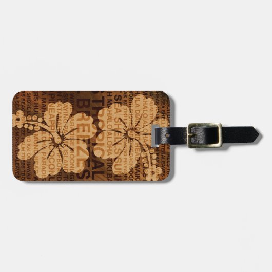 夏はハワイのフェイクな木製の荷物のラベルを言い表わします ラゲッジタグ (正面横)