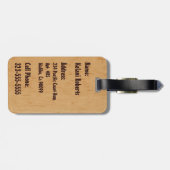夏はハワイのフェイクな木製の荷物のラベルを言い表わします ラゲッジタグ (裏面横)