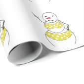 夏はビキニの時間で雪だるまの女の子！ ラッピングペーパー (ロールコーナー)