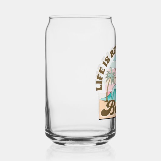 夏はビーチが良い ガラス缶 (右)