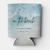 夏はビーチ結婚式 缶クーラー (正面)