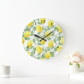 夏はレモンの黄色い夏。                        ラージ壁時計 (ホーム)
