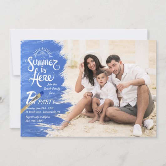 夏は写真の招待状ここにあります 招待状 (正面)