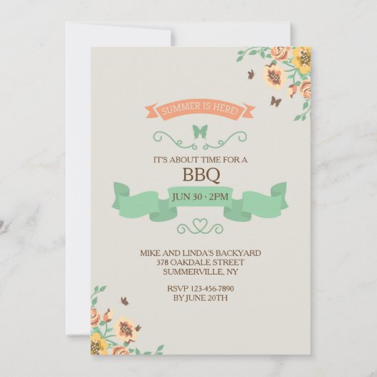 夏は招待状ここにあります 招待状 (正面)