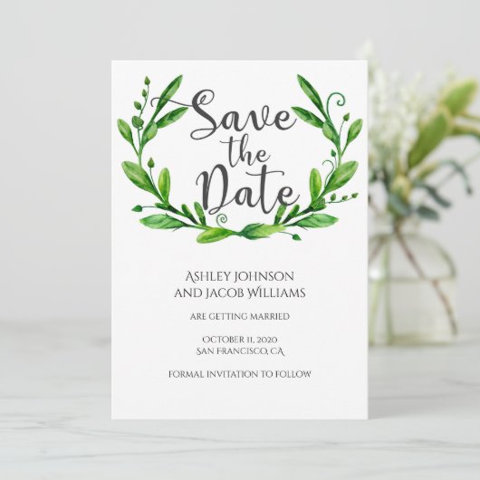 夏は日付を保存。庭園の結婚式発表 セーブザデート (スタンド正面)