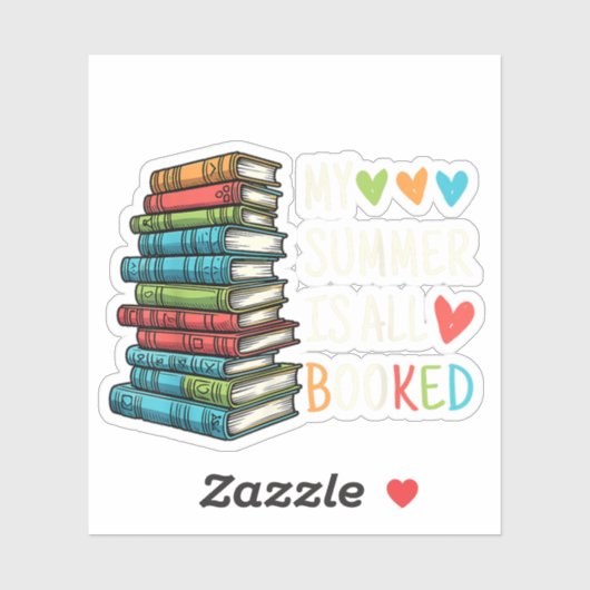 夏は本が揃っ読ていおもしろいる シール (シート)