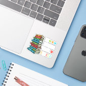 夏は本が揃っ読ていおもしろいる シール (ノートパソコンとiPhone)