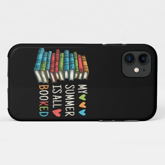 夏は本が揃っ読ていおもしろいる Case-Mate iPhoneケース (裏面(横))