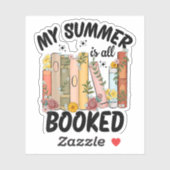 夏は本の本が揃っ読ていおもしろいる シール (シート)