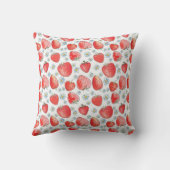 夏は生き生きと輝くイチゴの柄。ウォーター クッション (裏面)