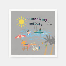 夏は私の解毒剤だ スタンダードカクテルナプキン