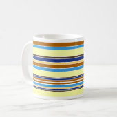 夏は縞で飾ります コーヒーマグカップ (正面左)