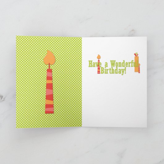 夏は誕生日のパーソナライズなフォトカードを着色します カード (内部)