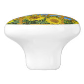 夏は黄色いヒマワリのコラージュ セラミックノブ (側面)