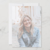 夏ひまはっきりしたわり白ブライダルシャワー写真 招待状 (裏面)