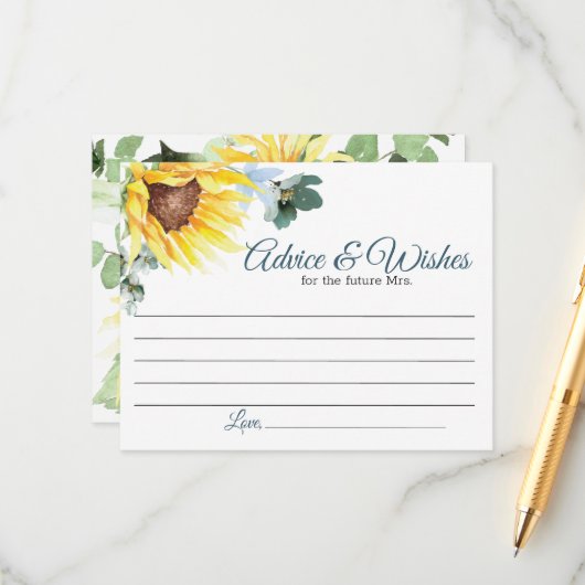 夏ひまわりアドバイスカード エンクロージャーカード (正面/裏面インサイチュ)