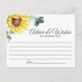 夏ひまわりアドバイスカード エンクロージャーカード (正面)