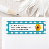 夏ひまわりギンガムの名前 ラベル (インサイチュ)