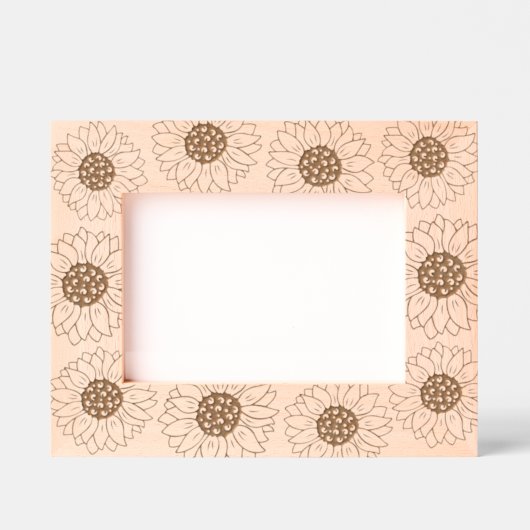 夏ひまわりハッピーファミリーデコレーション レーザー彫刻フレーム (正面)