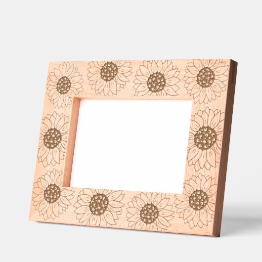 夏ひまわりハッピーファミリーデコレーション レーザー彫刻フレーム (左)