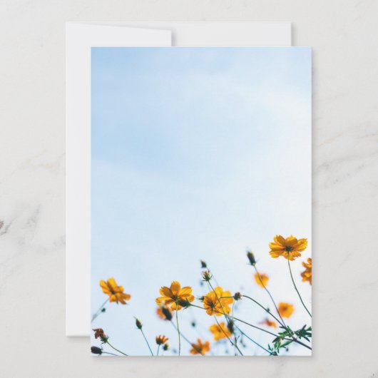 夏ひまわりブルースカイ結婚式招待状 招待状 (裏面)