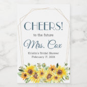 夏ひまわりミニワインラベル ワインラベル (シングルラベル)