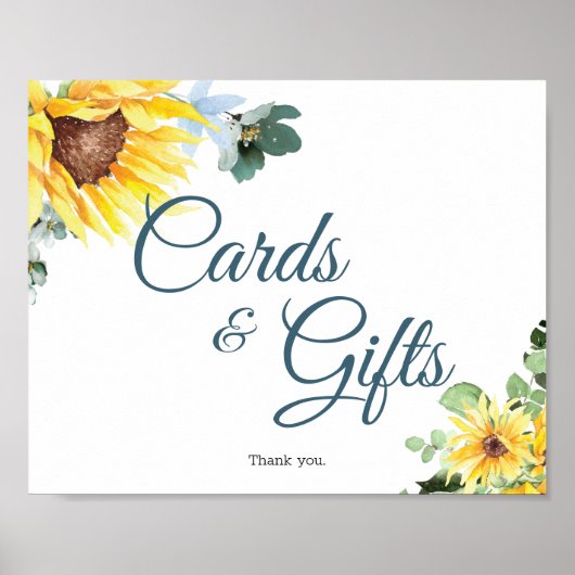 夏ひまわり卓上標識 ポスター (正面)